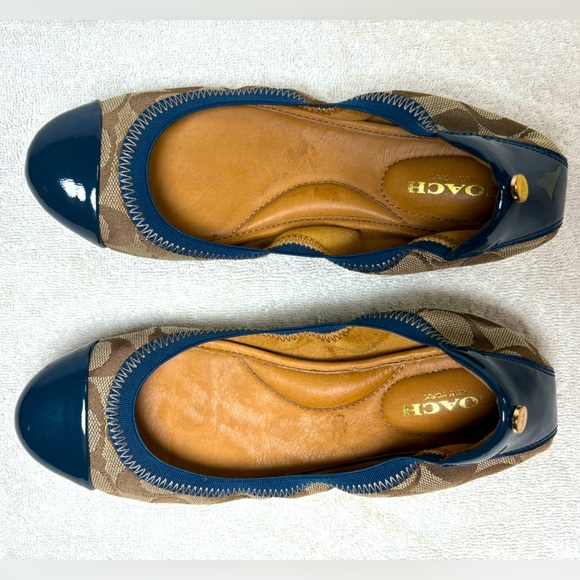 Coach, Wanda Flats, 6M, slightly used, Denim/Khaki - Picture 3 of 3